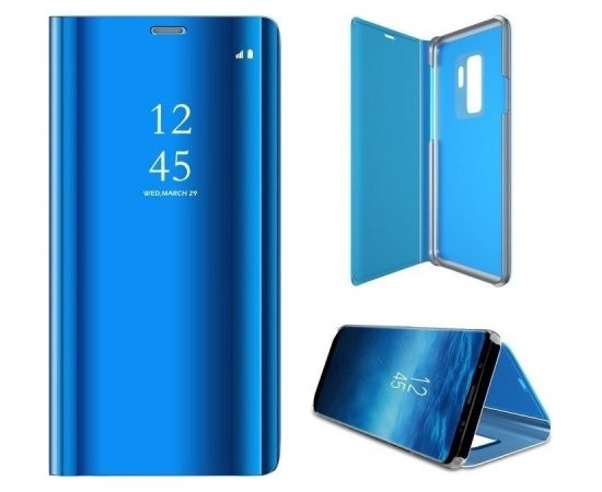 Mocco Clear View Cover Case Grāmatveida Maks Telefonam Samsung Galaxy A22 4G Zils
