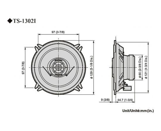 Pioneer TS-1302i | Skaļruņi | Custom Fit | 130W | Renault | Opel | Volkswagen