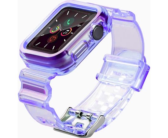 Fusion Light Set silikona siksniņa Apple Watch  42mm / 44mm / 45mm violeta