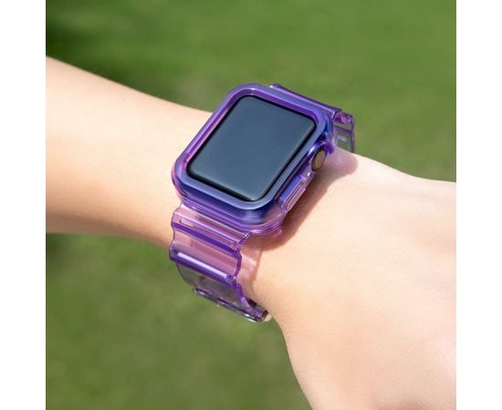 Fusion Light Set silikona siksniņa Apple Watch  42mm / 44mm / 45mm violeta