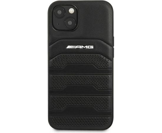 3MK AMG AMHCP13SGSEBK Back Case Aizmugurējais Ādas Apvalks Telefonam Apple iPhone 13 Mini Melns