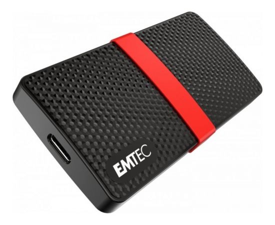 Emtec X200 Portable SSD 1TB Solid State Drive (Black / Red, USB 3.2 C (5 Gbit / s))