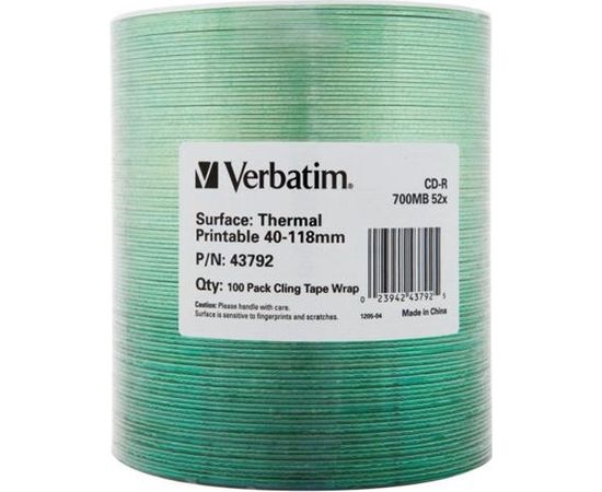 VERBATIM 43792 CD-R Verbatim 100 pcs 700MB 52x