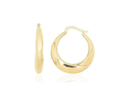 Золотые серьги-кольца #1201548(Au-Y), Желтое Золото 585°, 2.61 гр.