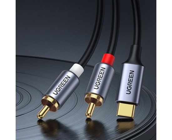 Ugreen USB Type C (male) - 2RCA (male) audio cable 1,5m gray (20193 CM451)