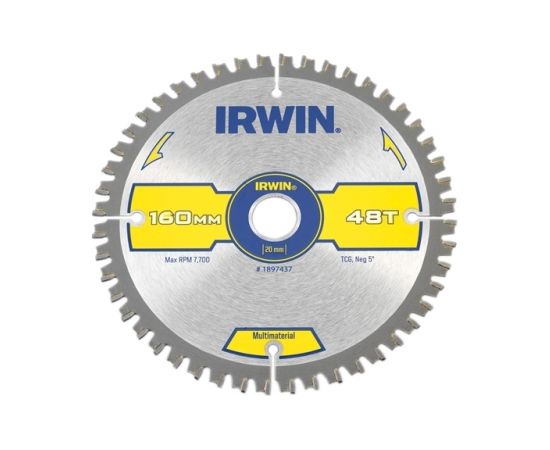 Griešanas disks kokam Irwin; 160x2x20,0 mm; Z48