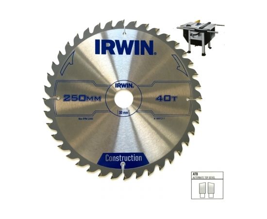 Griešanas disks kokam Irwin; 400x3,8x30,0 mm; Z40