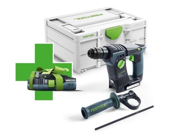 Akumulatora perforators Festool BHC 18-Basic-4,0; 1,8 J; SDS-plus; (bez akumulatora un lādētāja) + dāvanā 4,0 Ah akumulators!