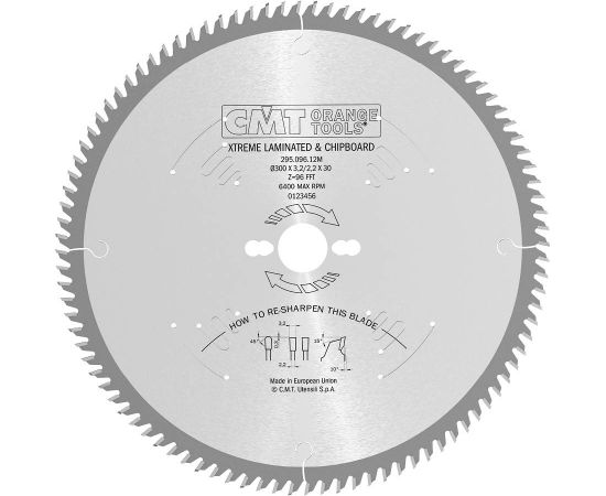 Griešanas disks kokam CMT 295; 350x3.5x30; Z108; 10°