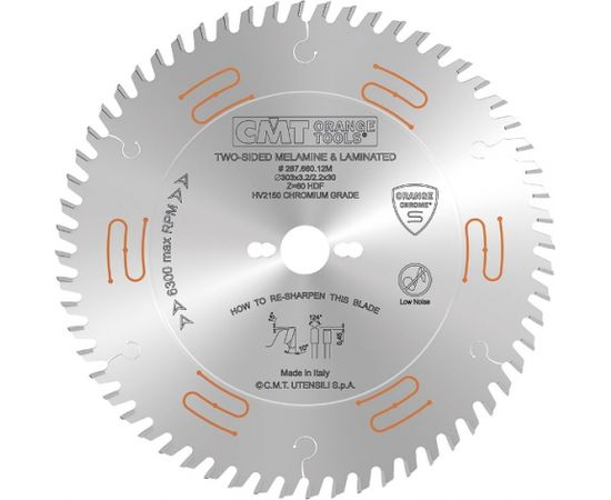 Griešanas disks kokam CMT 287; 250x3,2x30; Z48; 10°