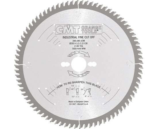 Griešanas disks kokam CMT 285; 300x3,2x35; Z96; 5°