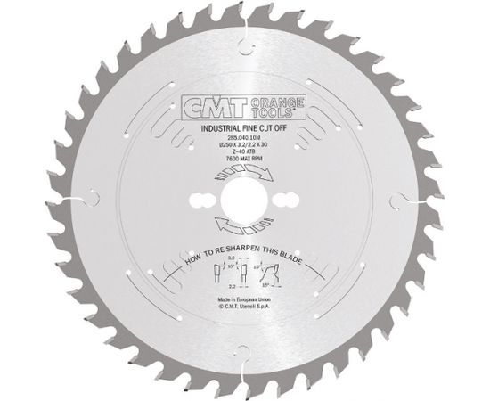 Griešanas disks kokam CMT 285; 600x4,2x30; Z66; 10°