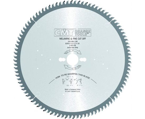 Griešanas disks kokam CMT 283; 300x3,2x30; Z96; 2°