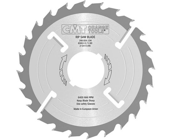 Griešanas disks kokam CMT 280; 300x2,7x80; Z24; 18°