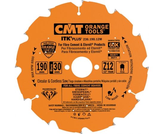 Griešanas disks kokam CMT 236; 250x2.4x30; Z16; 12°