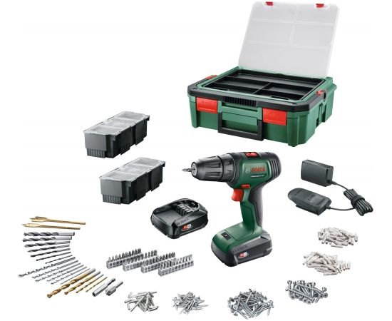 Urbjmašīna-skrūvgriezis Bosch Universal Drill 18V; 18 V; 2x1,5 Ah