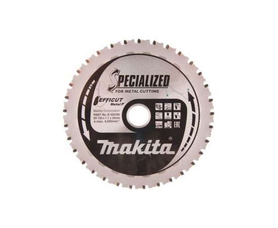 Griešanas disks metālam Makita Efficut; 150x1,1x20 mm; Z33