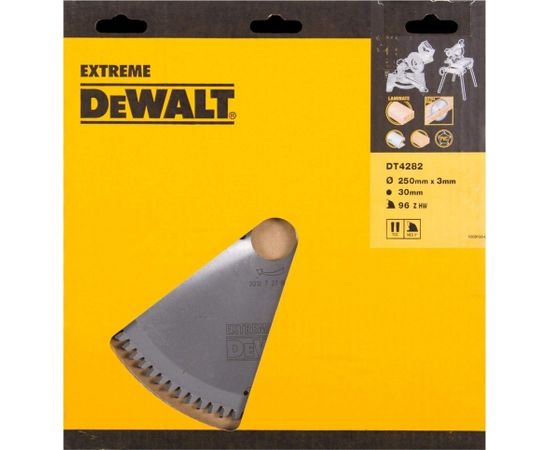 Griešanas disks kokam DeWalt; 250x3x30,0 mm; Z96; -5°