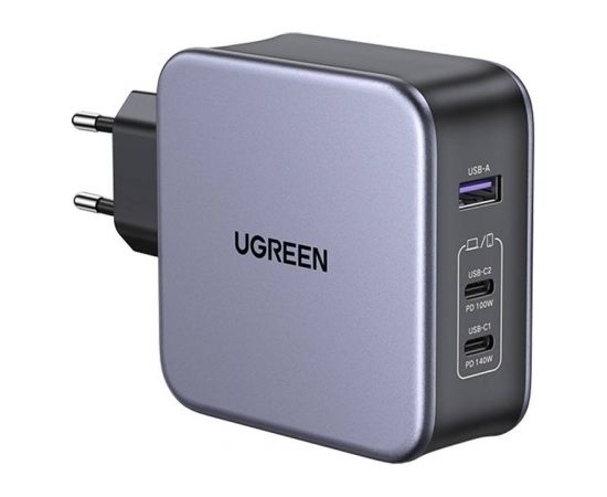 UGREEN CD289 Power Charger, 2x USB-C, 1x USB-A, GaN, 140W, 2m Cable (Silver)