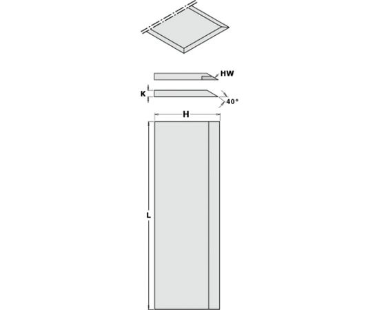 Ēveles asmeņi CMT 792.810.30; 810x30x3 mm; HS; 2 gab.