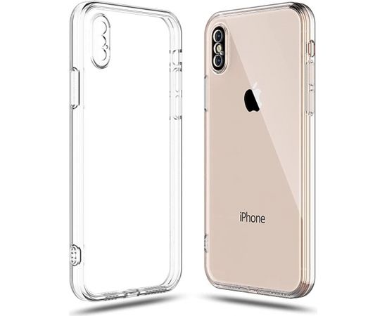 Fusion Precise Case 2mm izturīgs silikona aizsargapvalks Apple iPhone XS Max caurspīdīgs