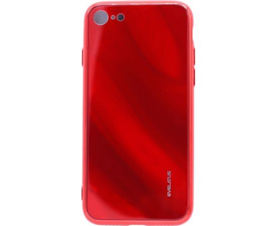 Evelatus  
       Apple  
       iPhone 7/8 Water Ripple Gradient Color Anti-Explosion Tempered Glass Case 
     Gradient Red-Black