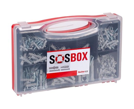 Fischer SOSBOX Dowel S plus FU with screws - light gray - 360-part