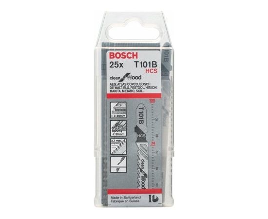 Bosch HCS jigsaw blade Clean for Wood T101B - 25-pack - 2608633622