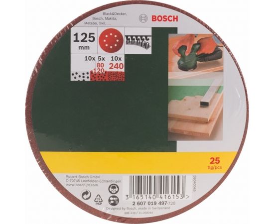 Bosch papery abrasive Exzent 25 pieces