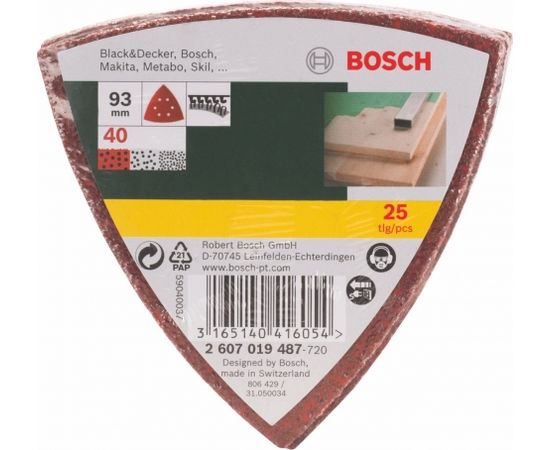 Bosch paper abrasive Delta 40 25 pieces