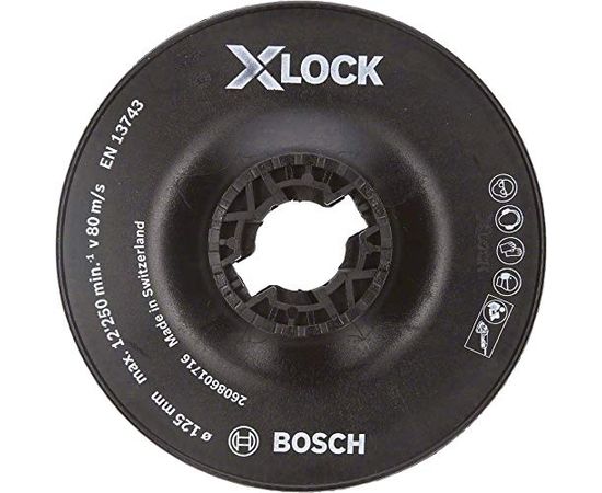 Bosch X-LOCK Backing Pad, 125 mm hard - 2608601716