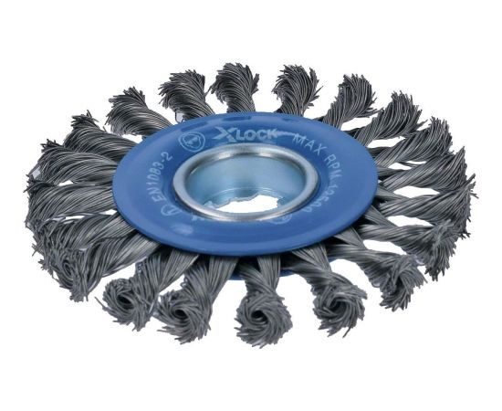 Bosch X-LOCK disc brush Heavy for Metal 115mm, knotted (O 115mm, 0.5mm wire)