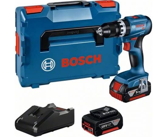 Bosch Cordless Impact Drill GSB 18V-45 Professional, 18V (blue/black, 2x Li-Ion battery 3.0Ah, in L-BOXX)