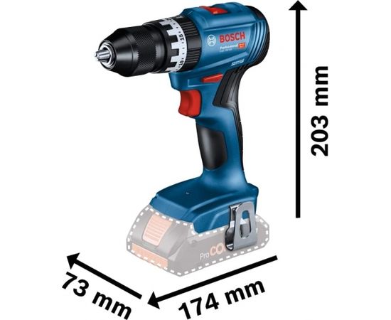 Bosch Cordless Impact Drill GSB 18V-45 Professional, 18V (blue/black, 2x Li-Ion battery 2.0Ah, in L-BOXX)