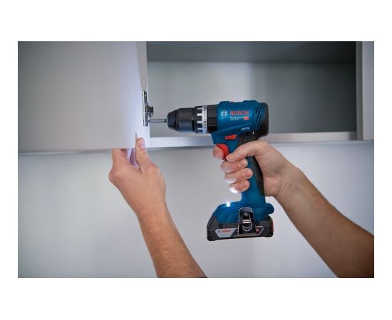 Bosch Cordless Impact Drill GSB 18V-45 Professional, 18V (blue/black, 2x Li-Ion battery 2.0Ah, in L-BOXX)