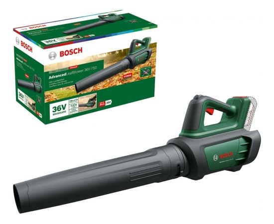 Bosch Advanced 36V-750 bezvadu lapu pūtējs (baterija un lādētājs nav iekļauts)