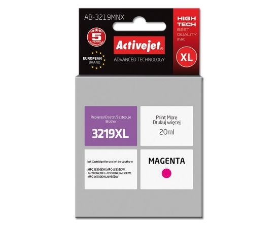 Activejet AB-3219MNX ink (replacement for Brother LC3219MXL; Supreme; 20 ml; magenta)