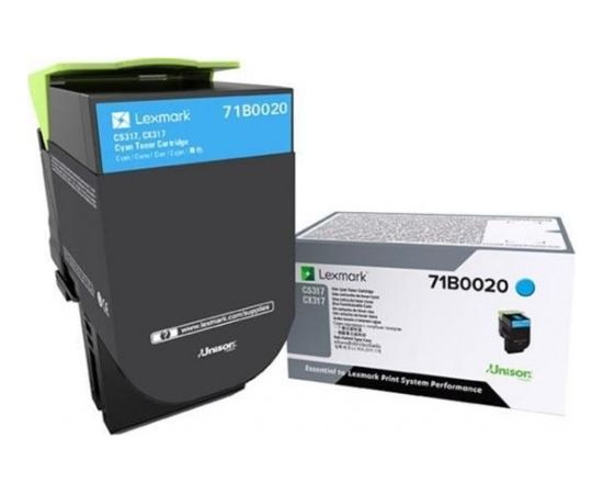 Toner Lexmark 71B0020 Cyan Oryginał  (71B0020)