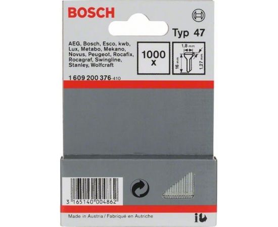 Naglas Bosch 1609200376; 16 mm; 1000 gab.
