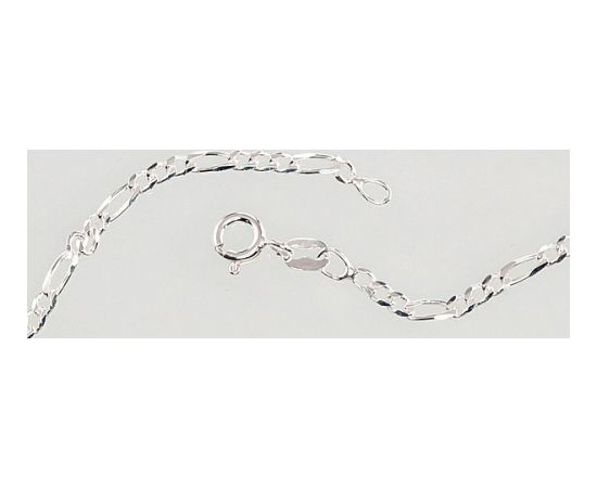Серебряная цепочка Фигаро 2,2 мм, алмазная обработка граней #2400105, Серебро 925°, длина: 70 см, 7.6 гр.
