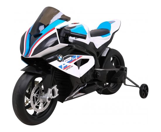 Bērnu elektriskais motocikls - BMW HP4, balts