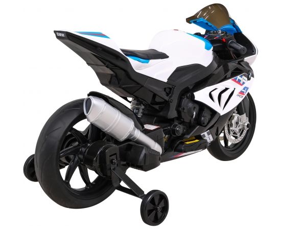 Bērnu elektriskais motocikls - BMW HP4, balts