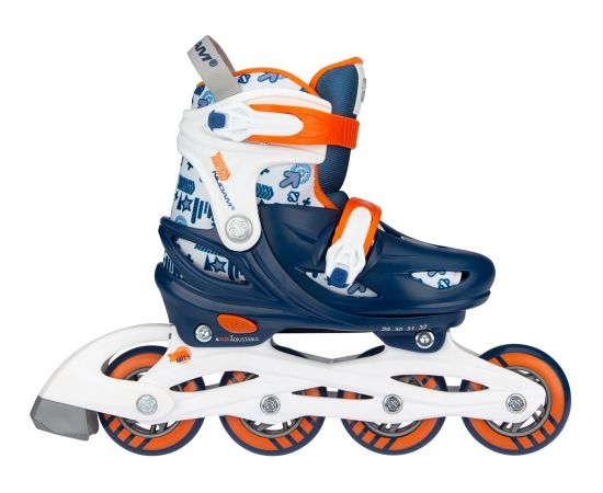 Skates NIJDAM N20AA01 33/36 Navy blue/Orange