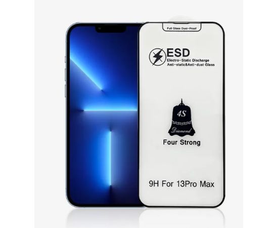 Fusion ESD Anti-Static Dust Proof aizsargstikls pilnam ekrānam telefonam Apple iPhone 11 | XR melns