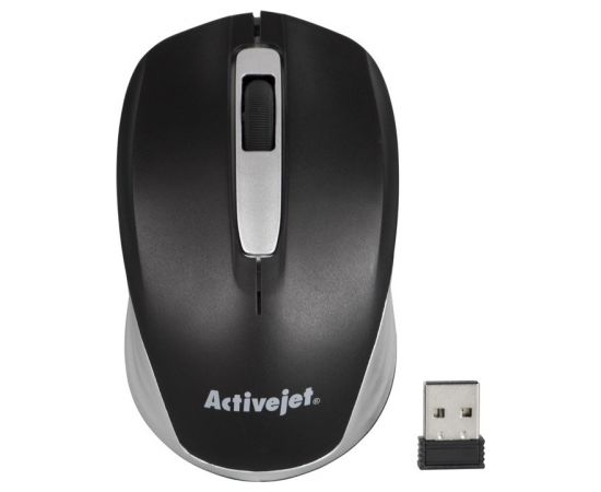 Activejet AMY-313 wireless computer mouse (optical; 1200 DPI; black)