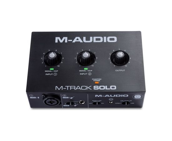 M-AUDIO M-Track Solo USB Audio interface Crystal preamplifier 16 bit 48 kHz Black