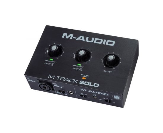 M-AUDIO M-Track Solo USB Audio interface Crystal preamplifier 16 bit 48 kHz Black