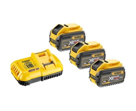 Piederumu komplekts DeWalt DCB118X3; 18/54 V; 3x9,0 Ah + lādētājs DCB118