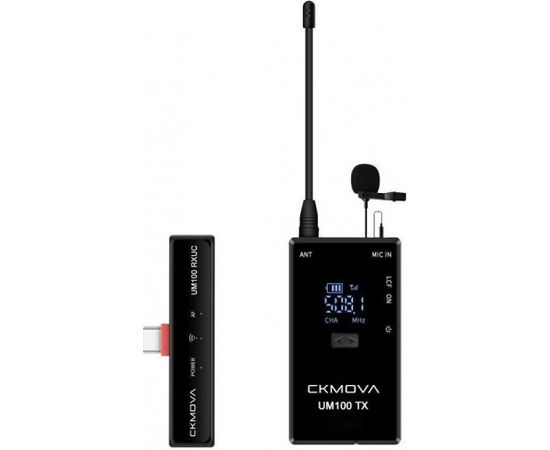 CKMOVA UM100 KIT3 - SINGLE WIRELESS SET WITH TIE MICROPHONE ON USB C