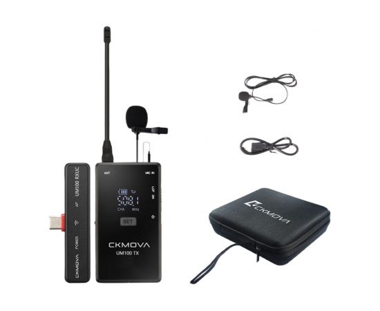 CKMOVA UM100 KIT3 - SINGLE WIRELESS SET WITH TIE MICROPHONE ON USB C